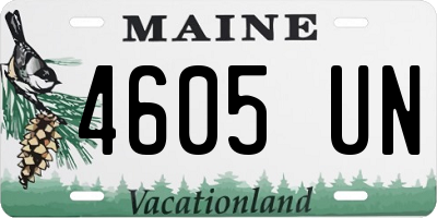 ME license plate 4605UN