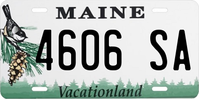 ME license plate 4606SA