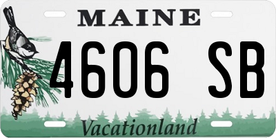 ME license plate 4606SB