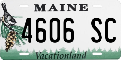 ME license plate 4606SC