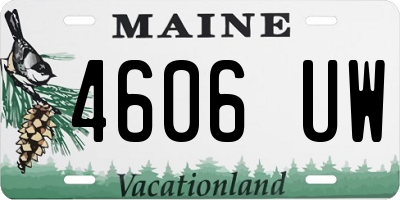 ME license plate 4606UW