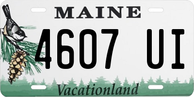 ME license plate 4607UI