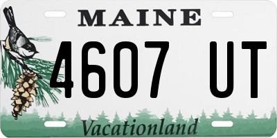 ME license plate 4607UT