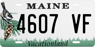 ME license plate 4607VF
