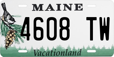 ME license plate 4608TW