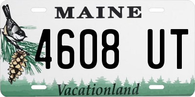 ME license plate 4608UT