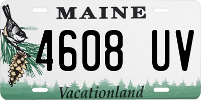 ME license plate 4608UV