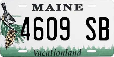 ME license plate 4609SB