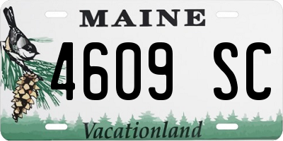 ME license plate 4609SC