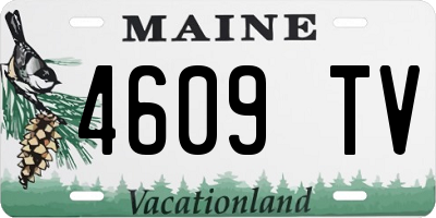 ME license plate 4609TV