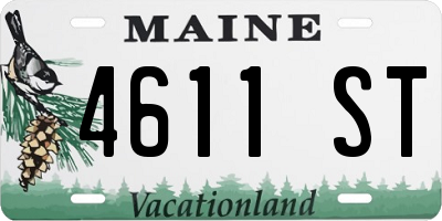 ME license plate 4611ST