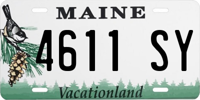ME license plate 4611SY