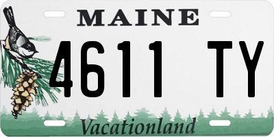 ME license plate 4611TY