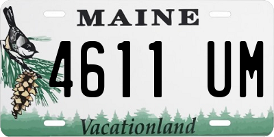 ME license plate 4611UM