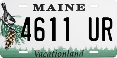 ME license plate 4611UR