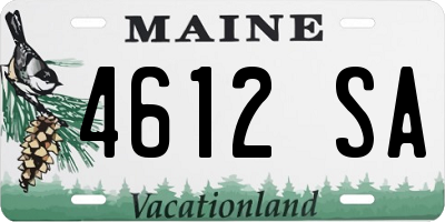 ME license plate 4612SA