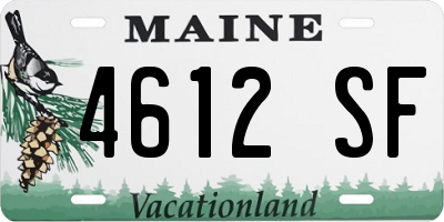ME license plate 4612SF