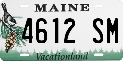 ME license plate 4612SM
