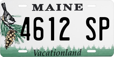 ME license plate 4612SP