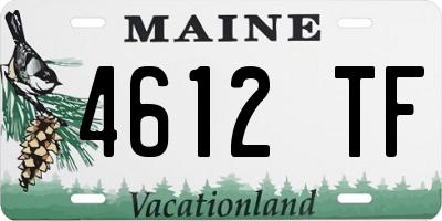 ME license plate 4612TF