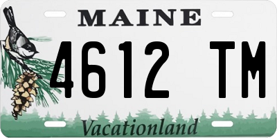 ME license plate 4612TM