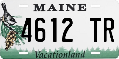 ME license plate 4612TR
