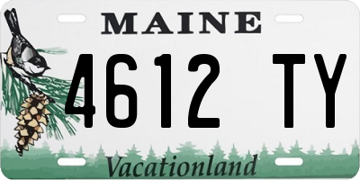 ME license plate 4612TY