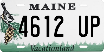 ME license plate 4612UP