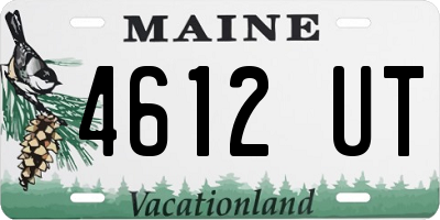 ME license plate 4612UT