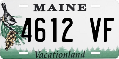 ME license plate 4612VF