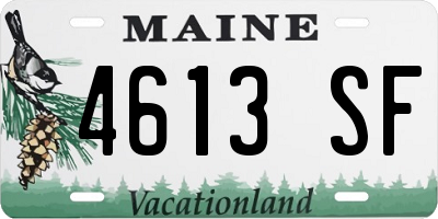 ME license plate 4613SF