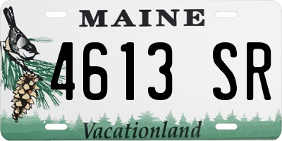 ME license plate 4613SR