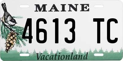 ME license plate 4613TC