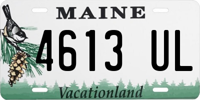 ME license plate 4613UL