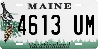 ME license plate 4613UM