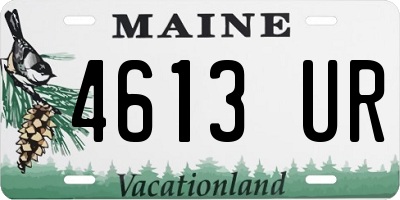 ME license plate 4613UR