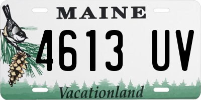 ME license plate 4613UV