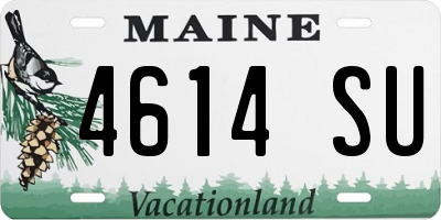 ME license plate 4614SU