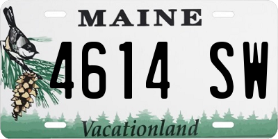 ME license plate 4614SW