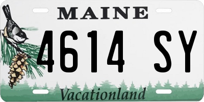 ME license plate 4614SY
