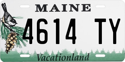 ME license plate 4614TY