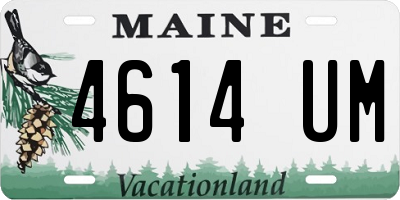 ME license plate 4614UM