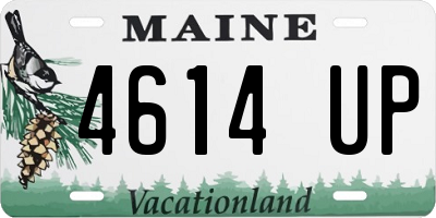 ME license plate 4614UP