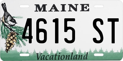 ME license plate 4615ST