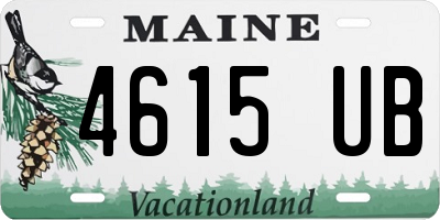 ME license plate 4615UB
