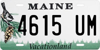 ME license plate 4615UM