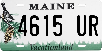 ME license plate 4615UR
