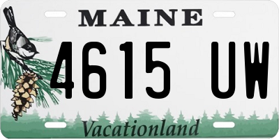 ME license plate 4615UW