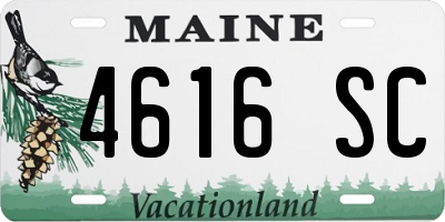 ME license plate 4616SC