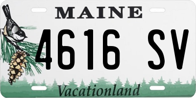 ME license plate 4616SV